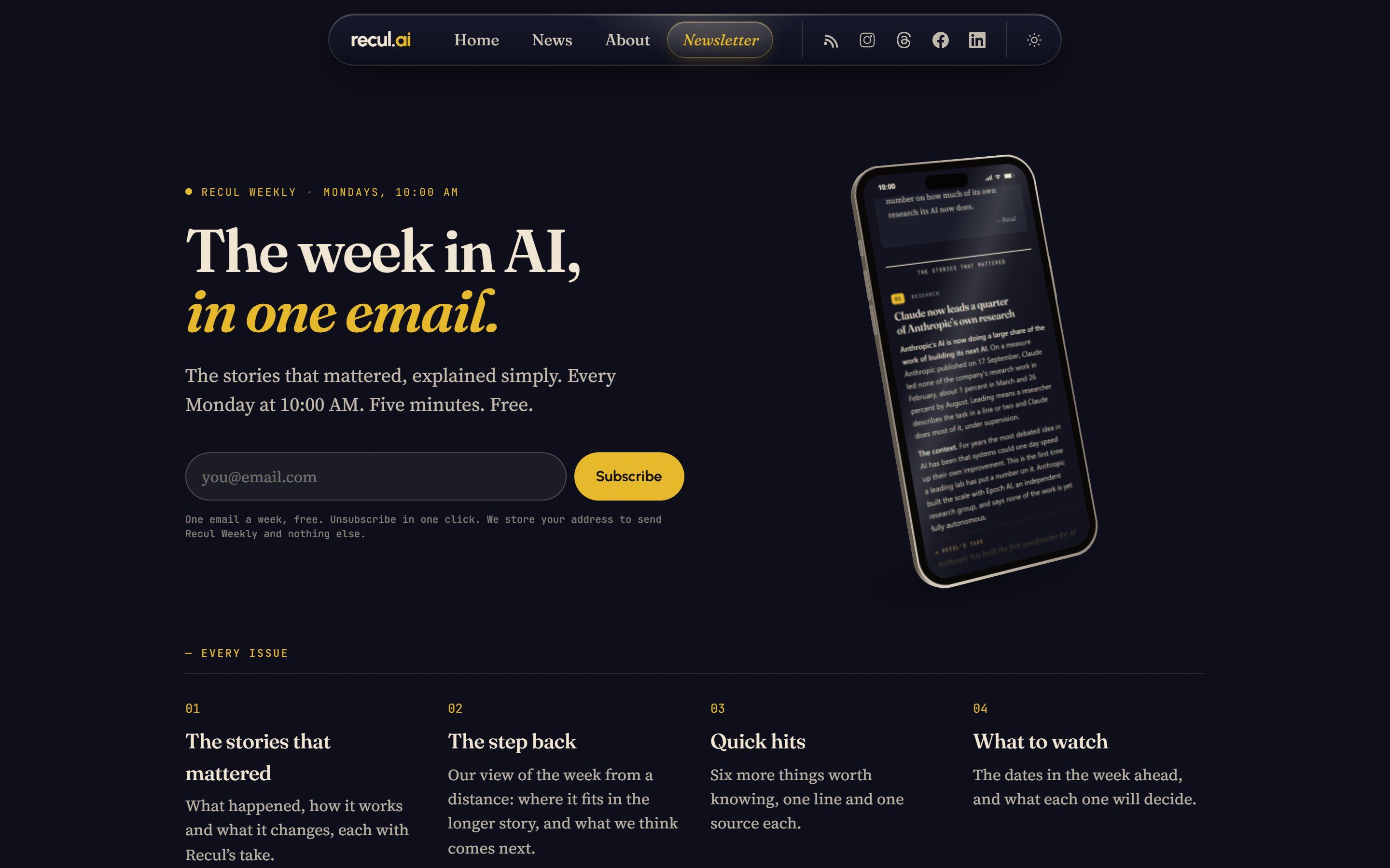 recul.ai : la newsletter